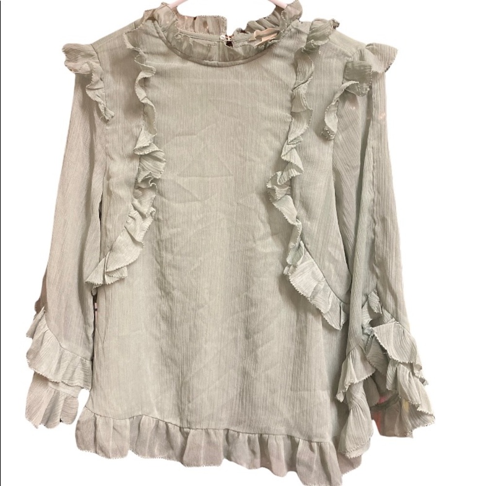 H&M light green blouse